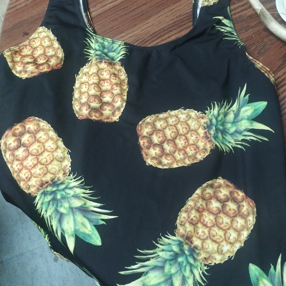 Forever 21 plus pineapple bathing suit
